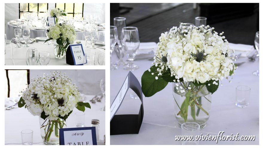 Simple yet Splendid Hydrangea Centerpiece