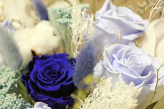 Blue eternal roses arrangement