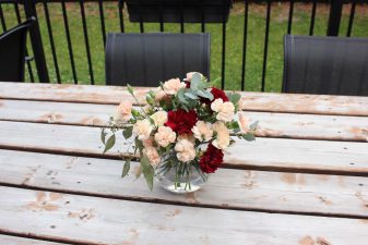 Contemporary carnations centerpiece Montreal