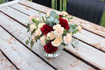 Contemporary carnations centerpiece Montreal