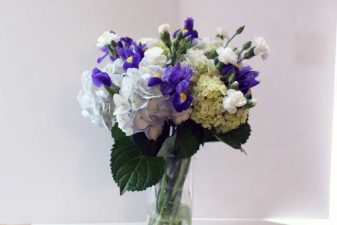 Pretty blue fresh bouquet