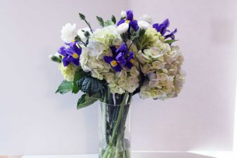 Pretty blue fresh bouquet