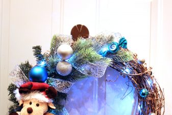 Cute handmade reindeer grapevine wreath
