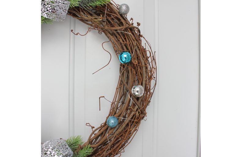 Cute handmade reindeer grapevine wreath